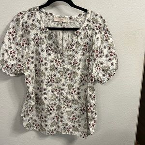 Loft spring peasant floral blouse